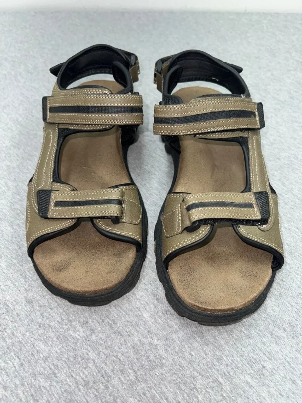 Reel Legends Mens Stingray Sandals 10M Brown & Black Adjustable Straps‎ Outdoors